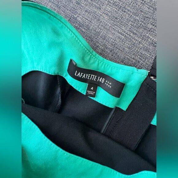 Lafayette 148 New York Deana Piped Trim Stretch Sheath Dress  Size 4 - Picture 9 of 16